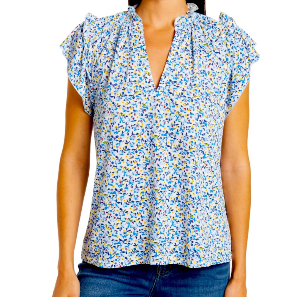 NWOT Melloday Blouse Flutter Sleeves size xs